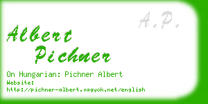 albert pichner business card